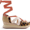 Zapatillas que combinan piel serraje con un estampado de leopardo y detalles en piel tipo pelo GIOSEPPO 78612