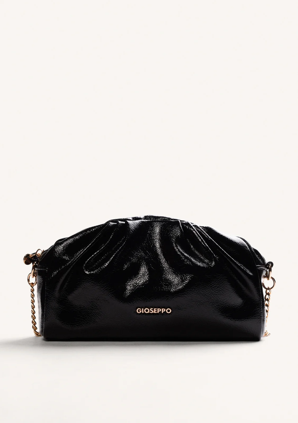 Bolso bandolera negro charol Gioseppo 80646