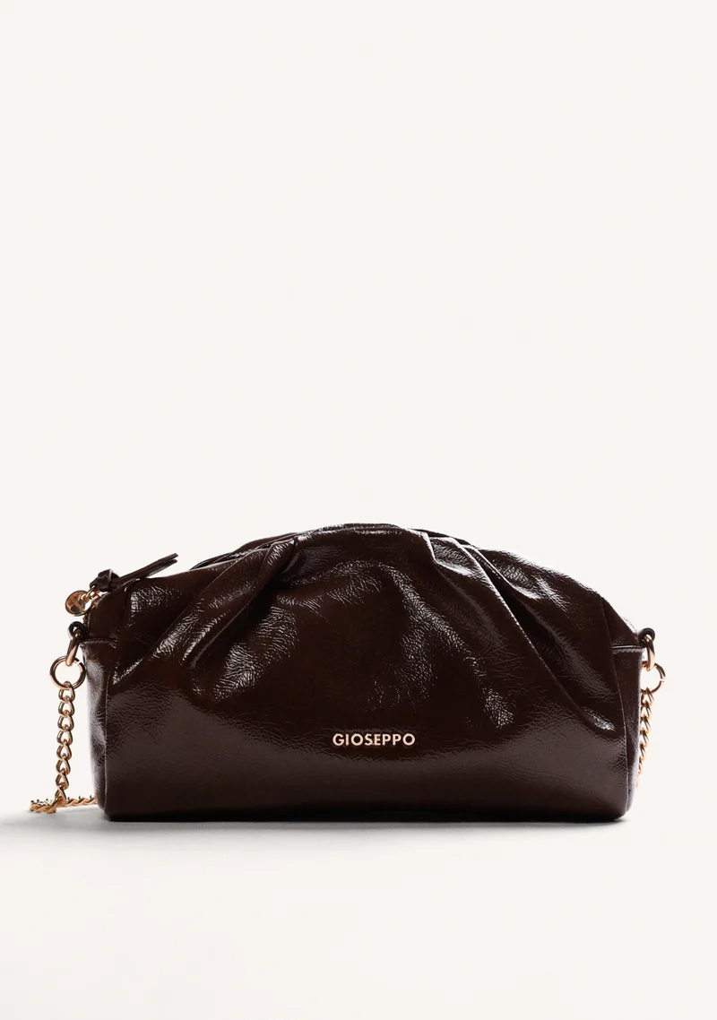 Bolso bandolera marrón charol Gioseppo 80646