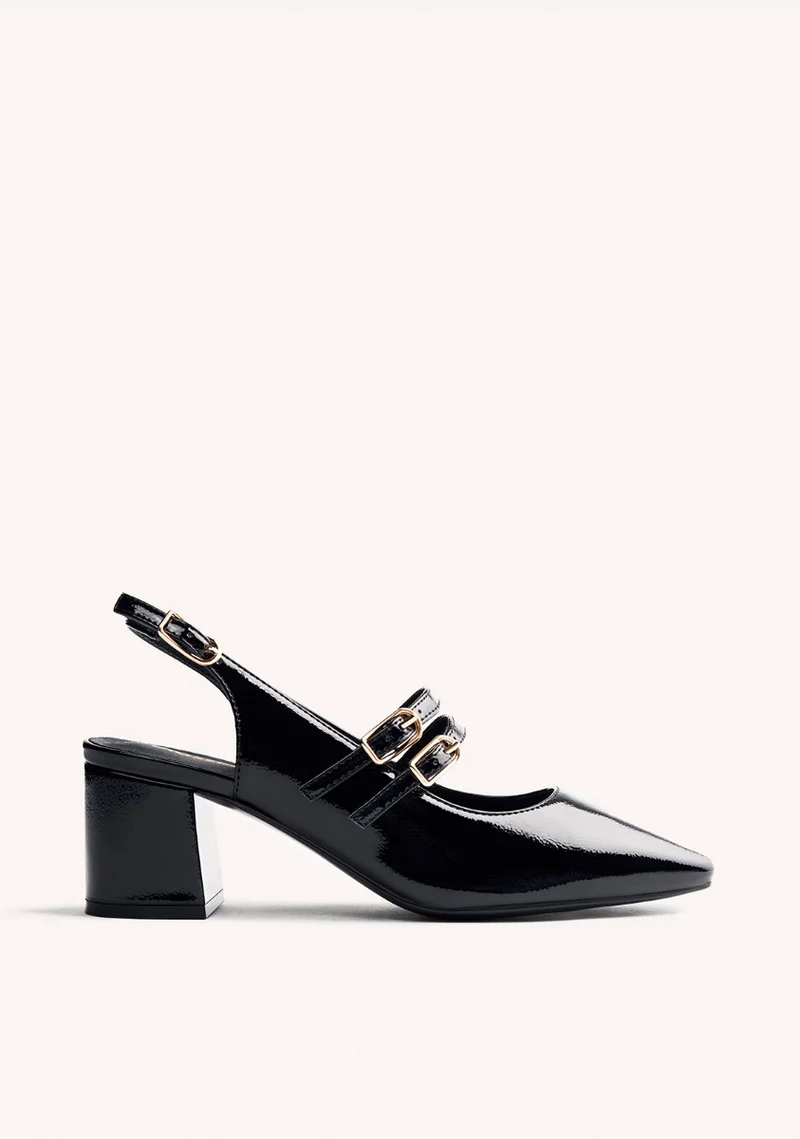 Zapato destalonado negro charol Gioseppo 73272