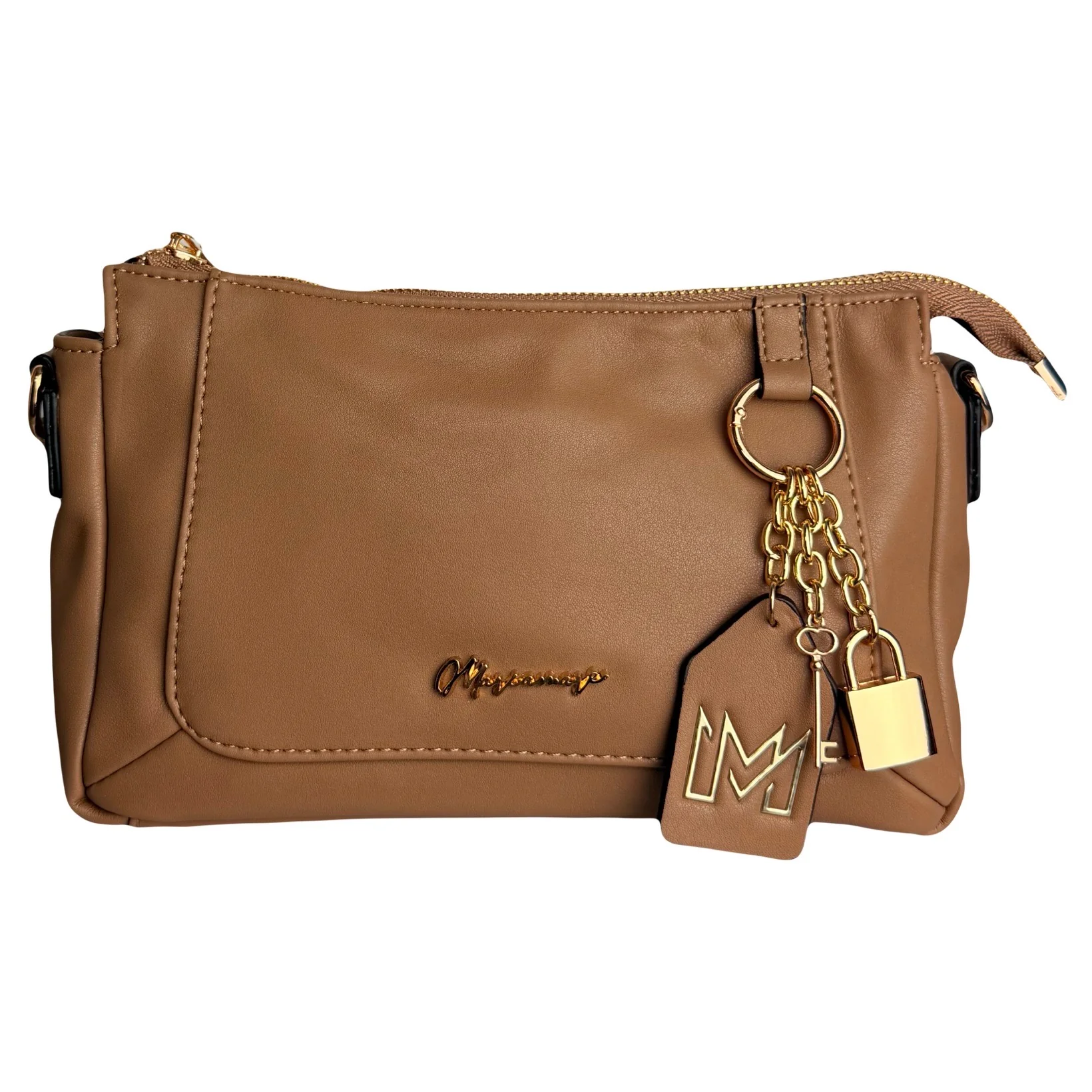Bolso bandolera taupe Mariamare Kola