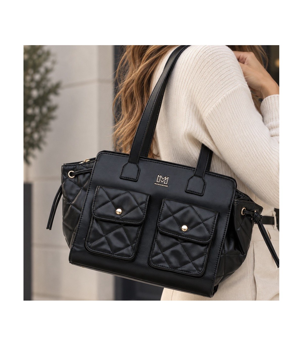Bolso negro acolchado Mariamare Pello