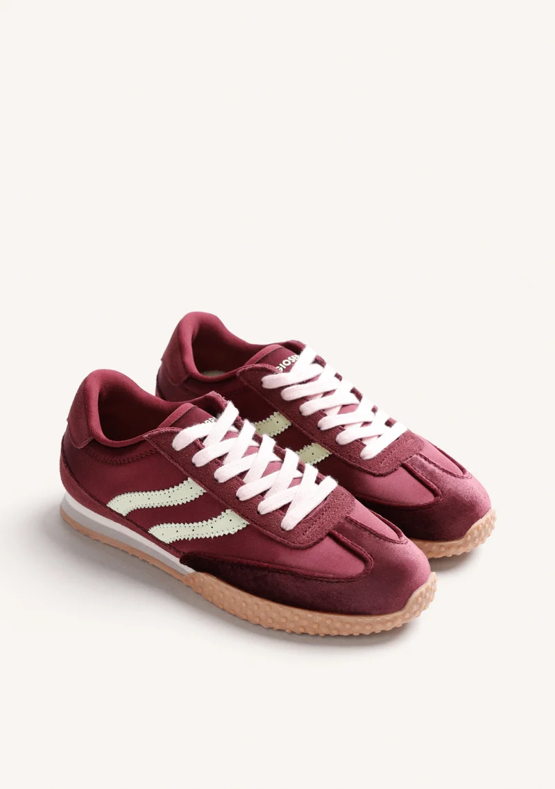 2 Zapatillas burdeos satinadas Gioseppo 80668