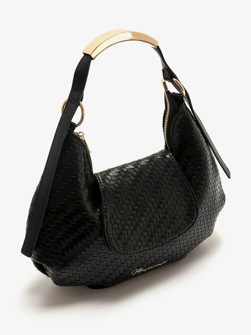 Bolso hombro negro trenzado Mariamare Moena