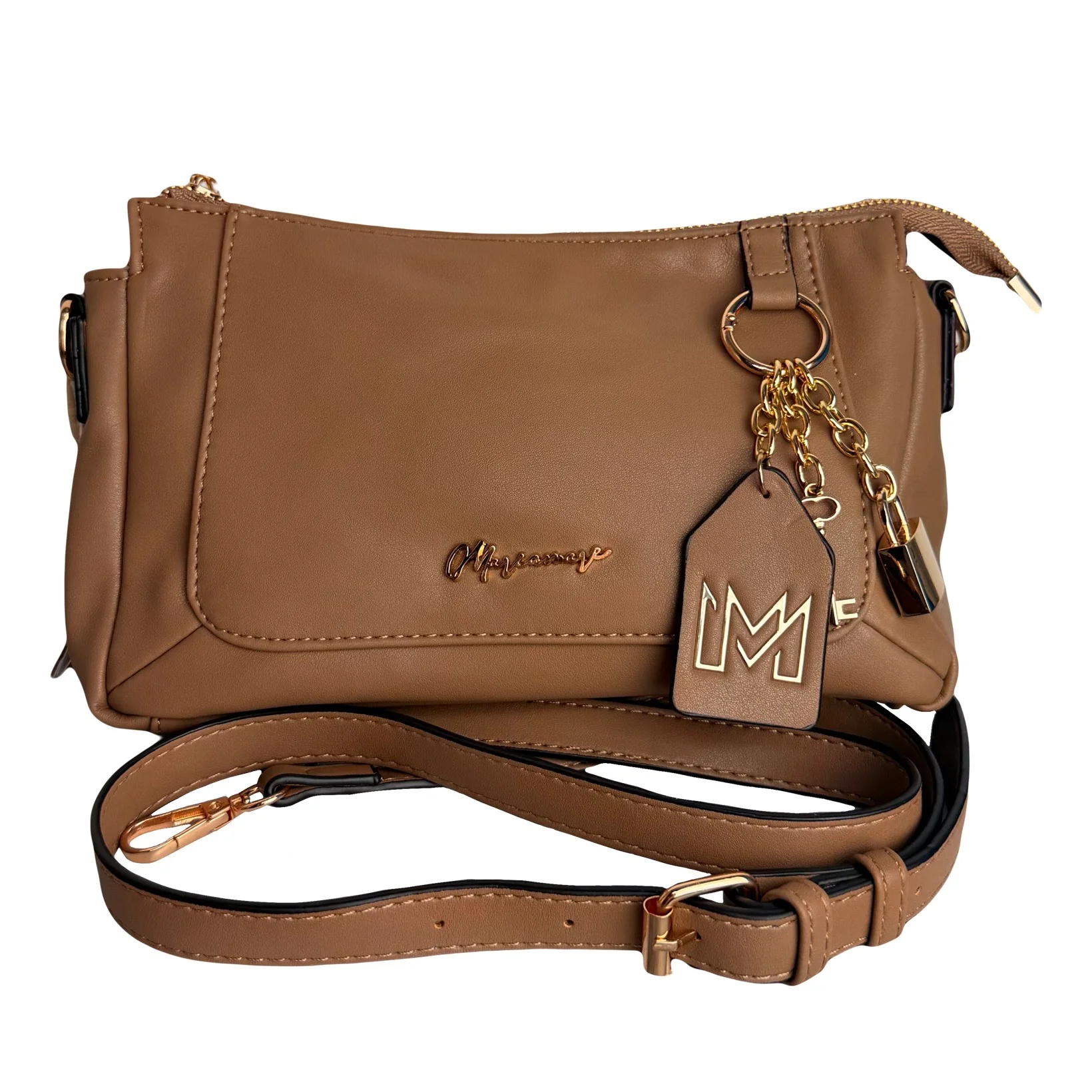 Bolso bandolera taupe Mariamare Kola