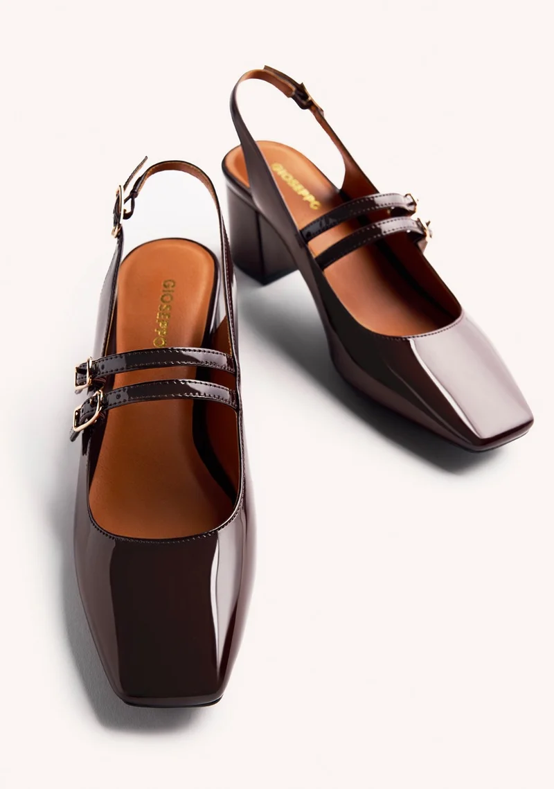 3 Zapato destalonado marrón charol Gioseppo 73272