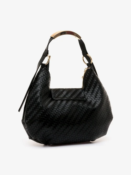 3 Bolso hombro negro trenzado Mariamare Moena