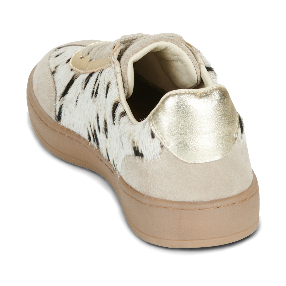 3 Zapatillas beige estampado vaca Gioseppo 80298