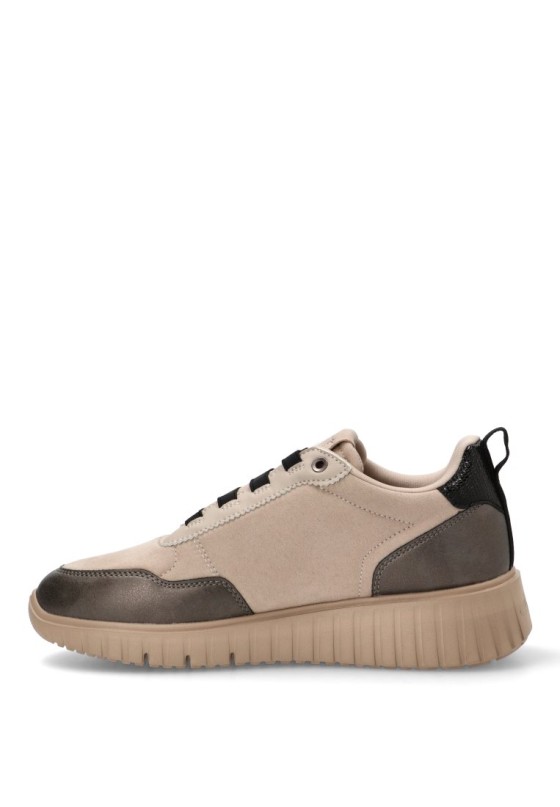 4 Sneaker taupe y negro Mustang 60886