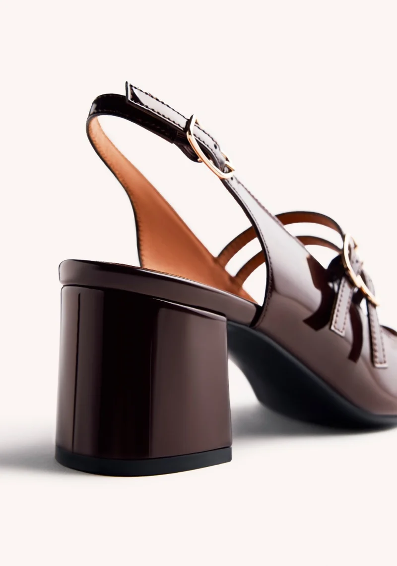 4 Zapato destalonado marrón charol Gioseppo 73272