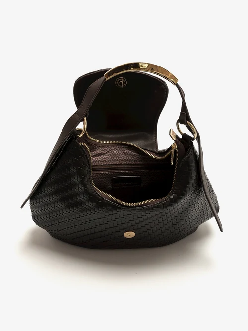 Bolso hombro marrón trenzado Mariamare Moena