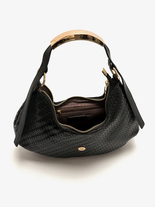 4 Bolso hombro negro trenzado Mariamare Moena