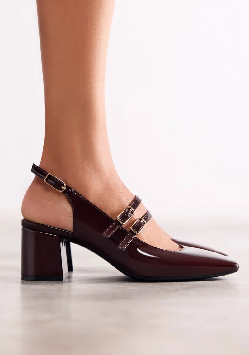 5 Zapato destalonado marrón charol Gioseppo 73272
