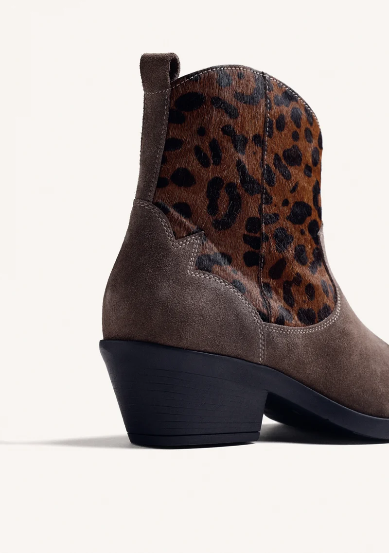 Botín pelo gris leopardo Gioseppo 80113